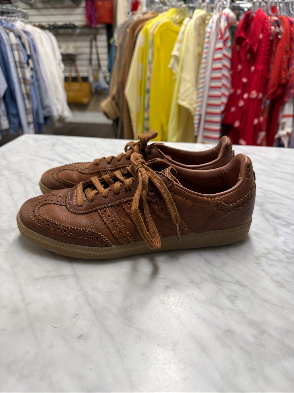 Adidas Originals Samba OG Dust Rust Leather Sneaker Size US9.5 - Picture 3 of 11